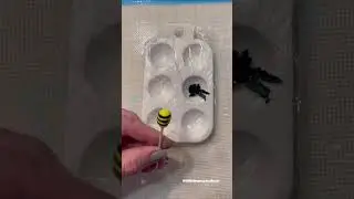 Tiny Fondant Bees Tutorial #shorts