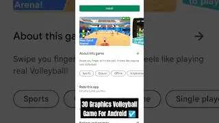 Volleyball Game For Android ☑️😱#ytshorts #gaming