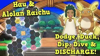 DISCHARGE and Dodges! Hau & Alolan Raichu Sync Grid Guide! | Pokemon Masters EX