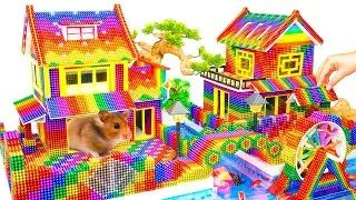 How to Build Japanese House for Hamster with  Watermill using Magnetic Ball