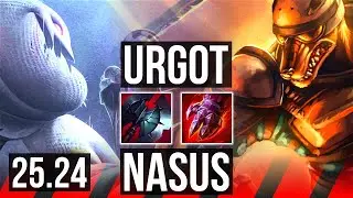 URGOT vs NASUS (TOP) | Perfect KDA: 15/0/3 | EUNE Master | 25.24