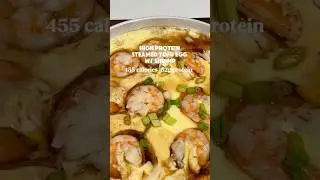 Steamed tofu egg with shrimp | high protein 52g