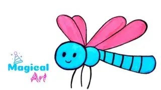Animal Drawings for Kids Vol. 30 | How To Draw a Dragonfly