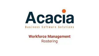 MYOB Advanced Workforce Management - Rostering