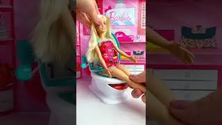 Unboxing Barbie Toilet ASMR #shorts #asmr #asmrsounds #barbie #toys #satisfying #unboxing