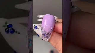 Полный видеоурок по созданию фиолетовых ногтей с желейными кончиками 💅🏼 #блестящиеногти #нейларт ...