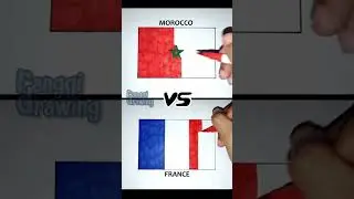 Drawing Morocco Vs France Flags - FIFA World Cup Qatar 2022