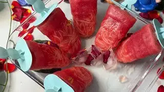 Watermelon Semiya Stick Ice,E Summer lo Super Cool Treat! వాటర్&zwnj;మెలన్ సేమియా స్టిక్ ఐస్