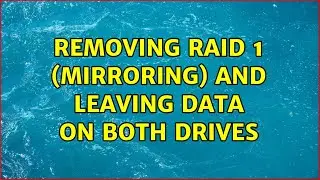 Removing RAID 1 (mirroring) and leaving data on both drives (3 Solutions!!)