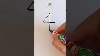 🪁Kite drawing with number 4 #shorts #drawing #kite #kitefestival #kiteflying #toddlers