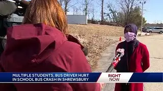 7 students injured in school bus crash