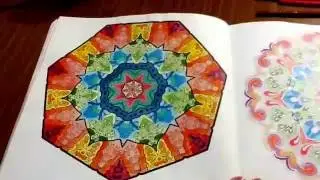 The One And Only Mandala Colouring Book - completed pages
