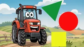 Shapes Song with Red Tractor | Learn Circle, Square & Triangle for Toddlers