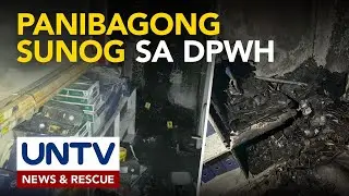Bahagi ng nasunog na DPWH-CAR office, bantay-sarado ng pulisya
