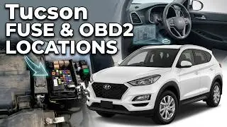 Расположение и схемы диагностического порта OBD2, блока предохранителей Hyundai Tucson