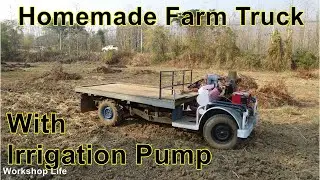 Cool Homemade Farm Truck with a built-in irrigation pump.