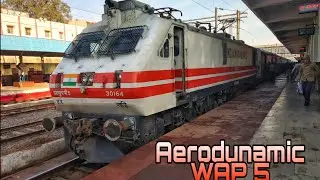 India's First Aerodynamic WAP 5 : Bhopal Shatabdi Express : Indian Railways