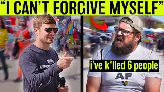 Veteran GETS REAL with Street Preacher at Pride Festival