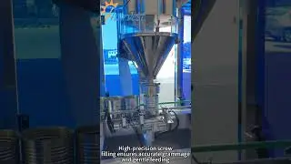 Conditionnement automatis&eacute; du lait en poudre&nbsp;: st&eacute;rilisation UV, remplissage de poudre et scellage.