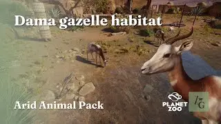 Dama Gazelle Habitat Speed build - Desert Wildlife Park Ep. 1 - Arid Animal Pack Planet Zoo