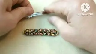tecnica base : decoriamo un fermaglio per capelli coll. Lbeads #hairclip #craft #diy #beading