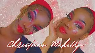 ☃️Christmas Makeup|| Christmas Makeup Looks|| Christmas Makeup Tutorial|| Dark Skin ☃️❄