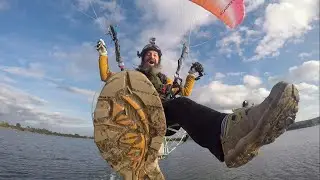 Paragliding over water