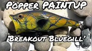 Airbrush Painting a Custom Popper - &lsquo;Breakout Bluegill&rsquo; Design (Bass Fishing Popper)
