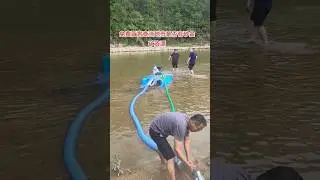 Siphon boat gold mining,   siphon boat gold mining flow siphon boat gold mining 5 inches,  #shorts