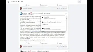 How to remove copyright infringement spam from Facebook