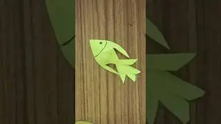 Paper 3D fish 🐟 with origami || Easy paper fish for kids #fish#paperfush#shorts #diy#tutorial#3dfish