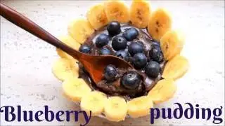 How to make a low fat raw vegan blueberry pudding (HCLFRV)