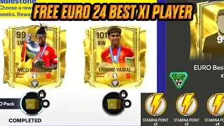 FREE EURO BEST XI PLAYER 🔥 || HOW TO GET STAMINA POINTS⚡⚡ || EURO TEAM OF THE TOURNAMENT CHAPTER😉