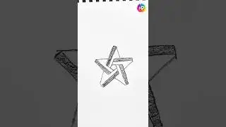 3d star ⭐ easy drawing #shorts