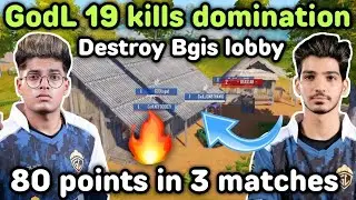 Godlike 19 kills domination destroy Bgis lobby 🥵 80 points in only 3 matches 🔥