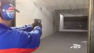 Shooting a Glock 9mm with Laser Sight