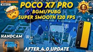 POCO X7 Pro BGMI/PUBG Super Smooth + 120FPS Test + Sensitivity 🔥 Handcam Gameplay | After 4.0 Update