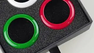 Italian Color Racing-Style ABS Interior Button Rings For Fiat 500 Abarth 595/695