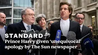 Harry given &lsquo;unequivocal&rsquo; apology by The Sun publisher. Watch the full statement