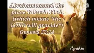 Yahweh-Yireh :Lord will provide!  |MEDI BIBLE | Daily Christian  meditation (English)|  1 May 2021