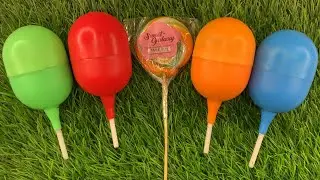 New Glitter Rainbow Lollipop Candy I Cutting| ASMR | Satisfying Video 