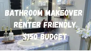 Преображение ванной комнаты для арендаторов | Five Below, Amazon и Dollar Tree Supplies! #сделайс...