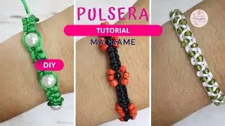 3 Pulseras NUDO PLANO cuentas faciles vender