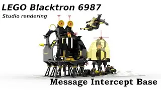 LEGO&reg; Blacktron 6987 Message Intercept Base #bricklinkstudio rendering