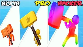 NOOB vs PRO vs HACKER in Giant Hammer