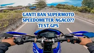 test ride wr155 pake speedometer gps.. apakah akurat? setelah di ganti ban supermoto??