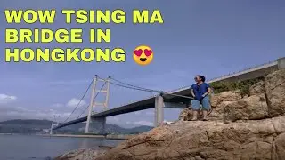 How long is the Tsing Ma Bridge in Hong Kong | Travelling to Tsuen Wan from Ma Wan Park Island