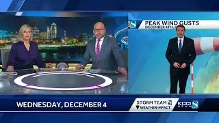 Wind gusts over 60mph in Iowa Wednesday afternoon