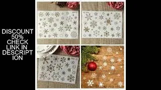 S M L Snow Winter Christmas Holiday Snowflake DIY Layering Stencils Painting Scrapbook Coloring Embo