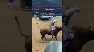 94.5 pts BullRide in Slow motion #bullriding #pbr #professional #viral #slowmotion